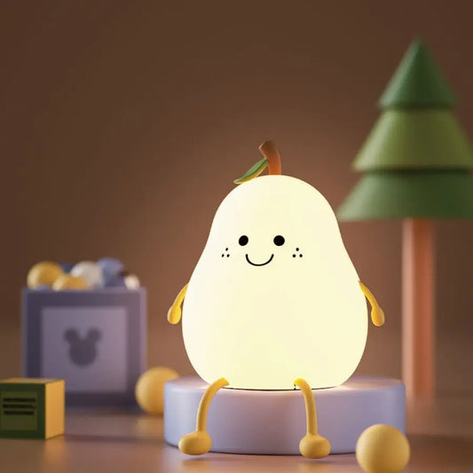 LED Pear Silicone Night Light 7 Colors