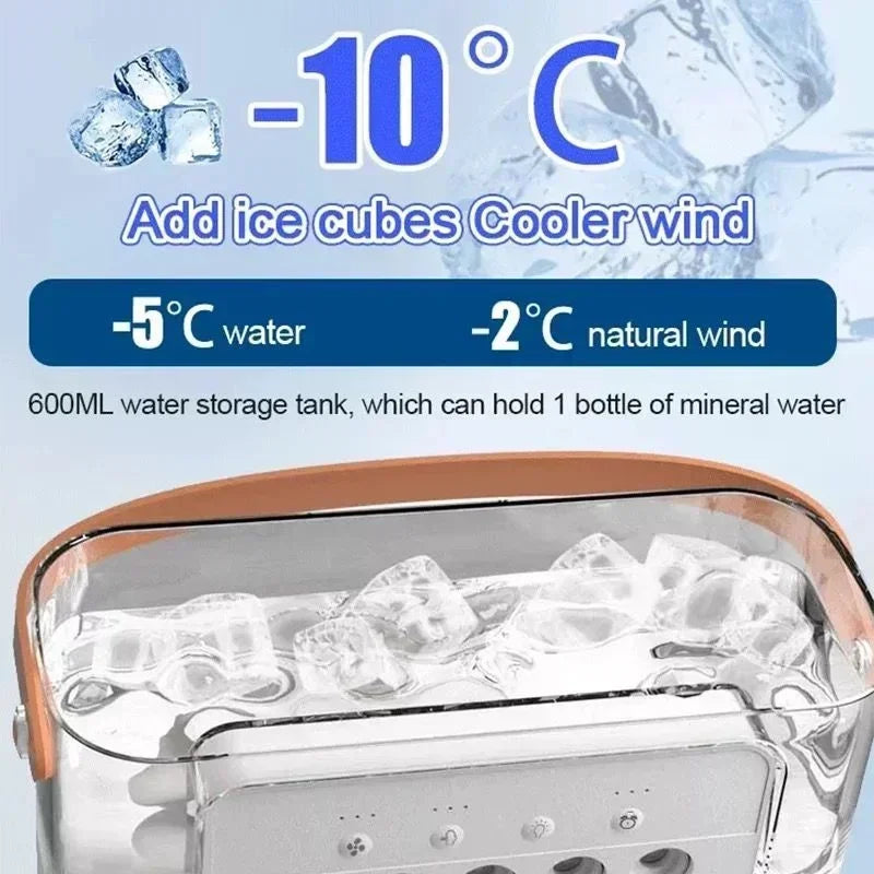 Portable 3 In 1 Fan Air Conditioner LED Night Lights, Humidifier Air Fans