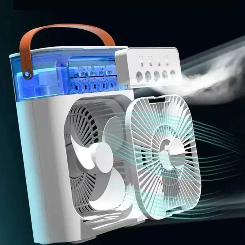 Portable 3 In 1 Fan Air Conditioner LED Night Lights, Humidifier Air Fans