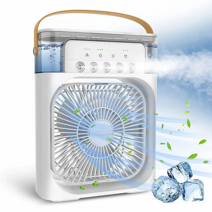 Portable 3 In 1 Fan Air Conditioner LED Night Lights, Humidifier Air Fans