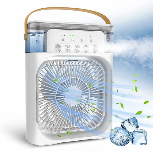 Portable 3 In 1 Fan Air Conditioner LED Night Lights, Humidifier Air Fans